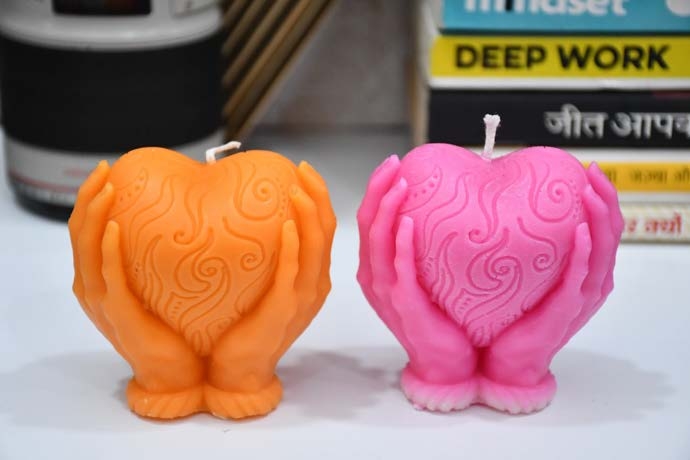 Heart In Hand Candle — Handmade Candle by Swadeshi Karigari