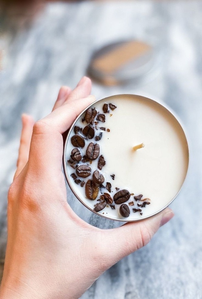 Tin Jar (Coffee) — Handmade Candle by Swadeshi Karigari