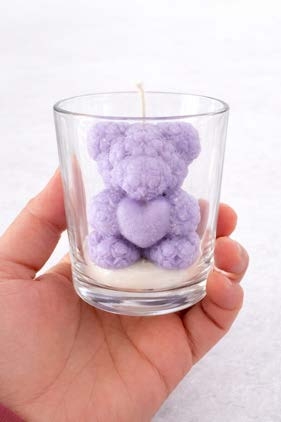 Big Glass Teddy Design — Handmade Candle by Swadeshi Karigari