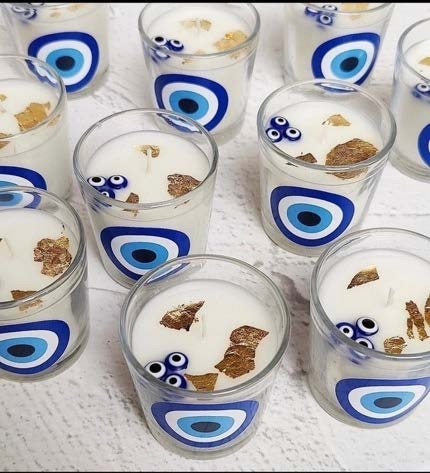 Evil Eye Candle (Without Lid ) — Handmade Candle by Swadeshi Karigari