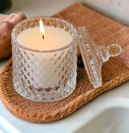 Crystals Jar Candle (Plain) — Handmade Candle by Swadeshi Karigari