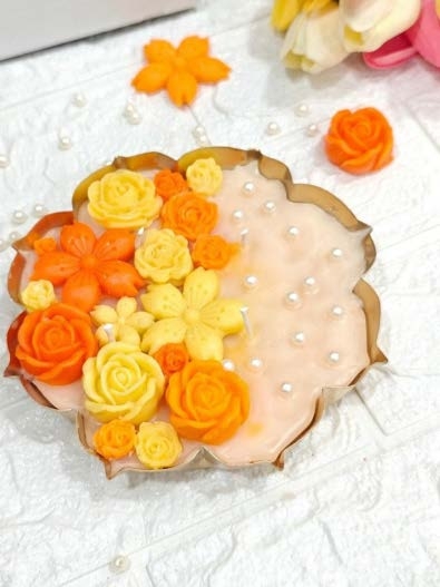 Big Size Urli Candle (With Florals) — Handmade Candle by Swadeshi Karigari